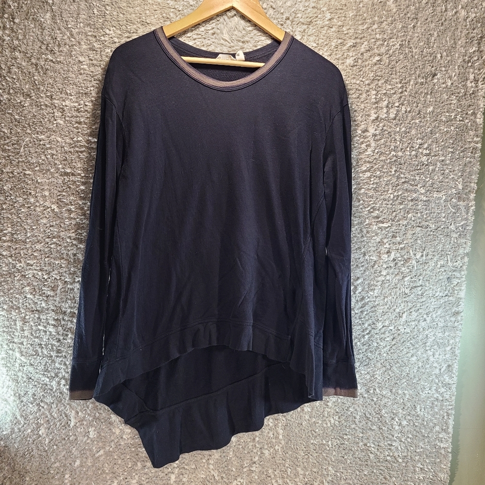 WILT‎ Crew Neck Cotton Asymmetric Knit Sweater Top Womens XS USA MADE